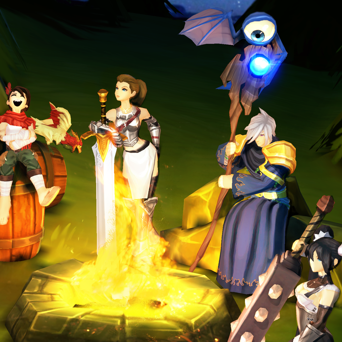 Adventurer's Campfire 18x12