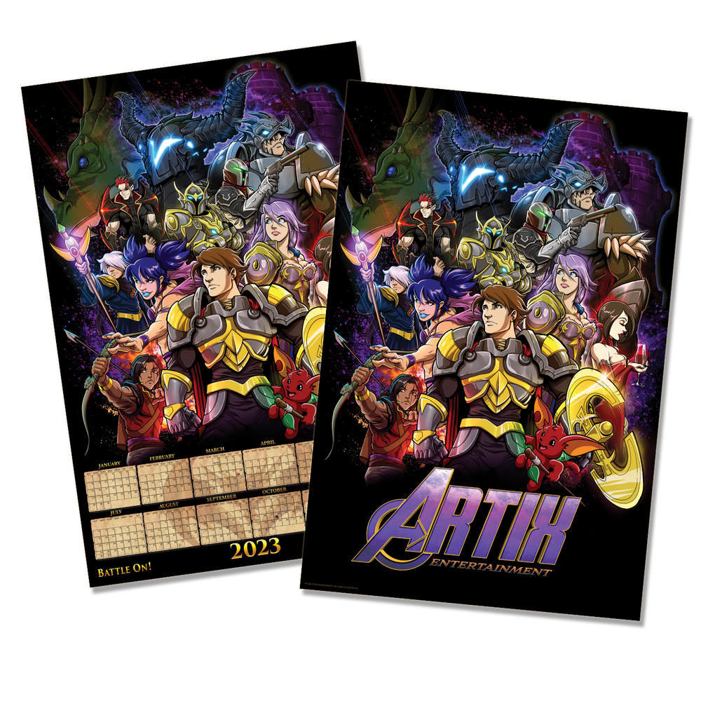 2023 Artix Calendar "BattleOn Forever" Poster Calendars - Heromart