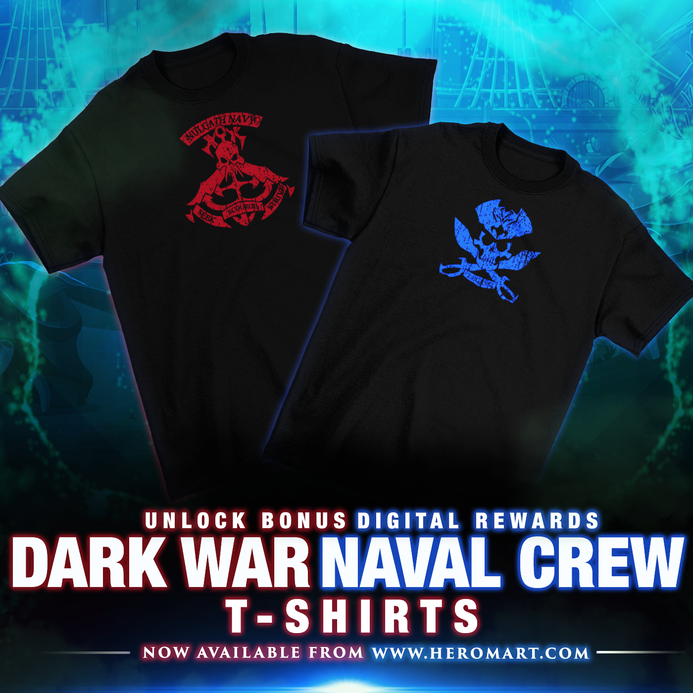 💀Dark War Naval Crew - T-Shirt - Combo☠️ - 🎁Giveaway!