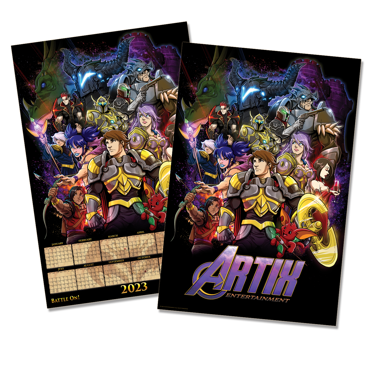 
                  
                    2023 Artix Calendar "BattleOn Forever" Poster Calendars - Heromart
                  
                