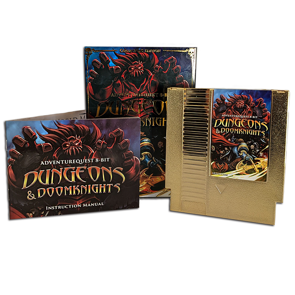 Dungeons & DoomKnights Golden NES Cartridge - Collector's Edition NES - Heromart